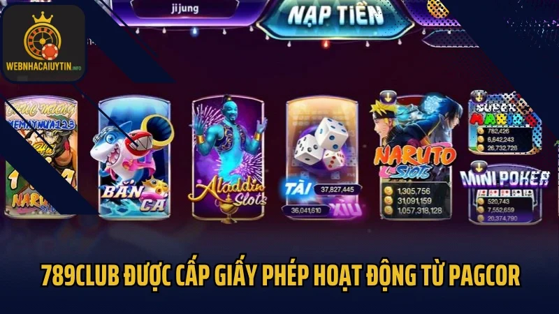 789Club được cấp giấy phép hoạt động từ PAGCOR