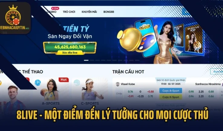 8live –  Một Điểm Đến Lý Tưởng Cho Mọi Cược Thủ