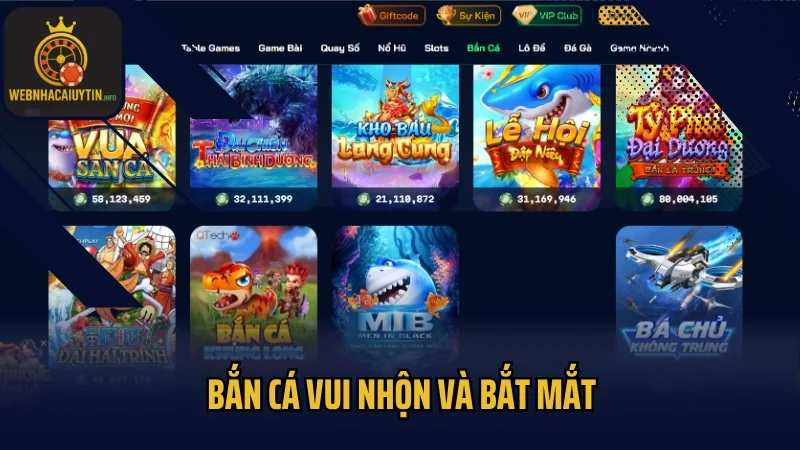 Bắn cá vui nhộn và bắt mắt