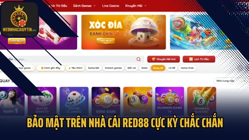Bảo mật trên nhà cái RED88 cực kỳ chắc chắn