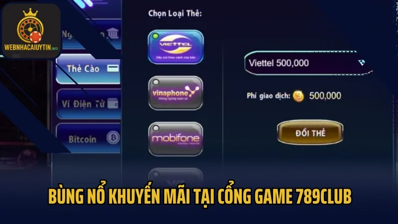 Bùng nổ khuyến mãi tại cổng game 789club