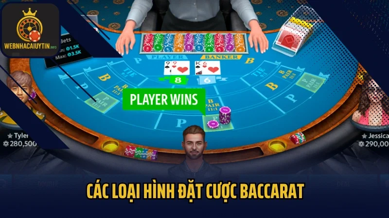 Các loại hình đặt cược Baccarat