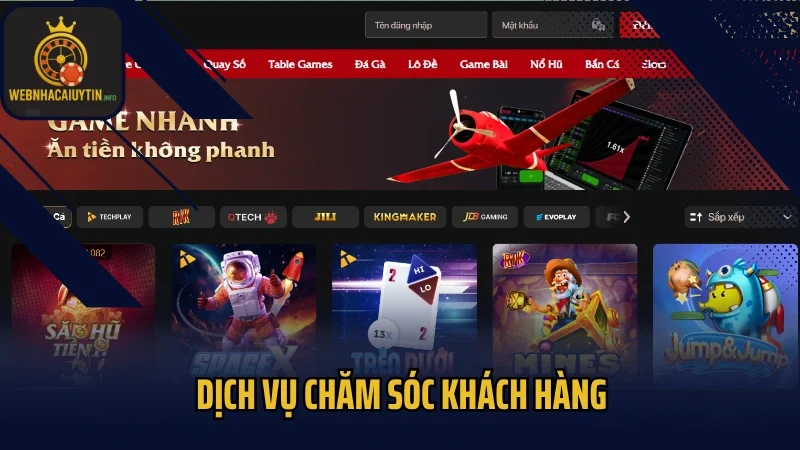 Dịch vụ chăm sóc khách hàng và bảo mật tài khoản