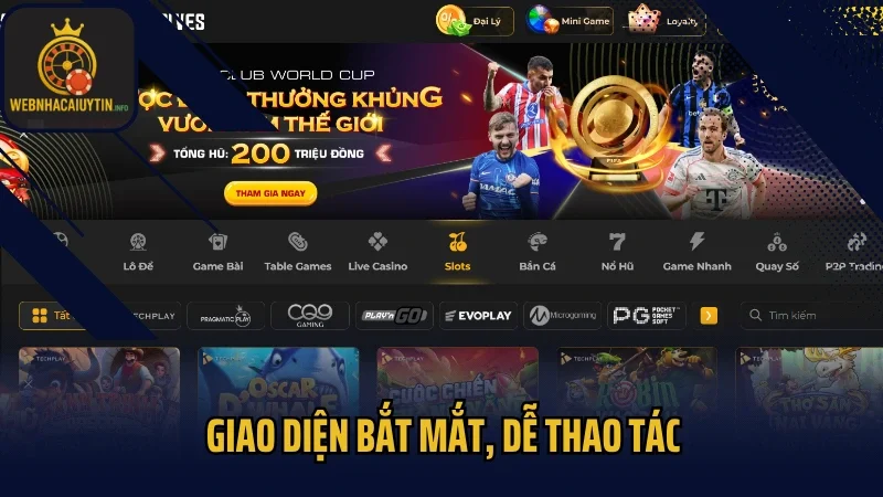 Giao diện bắt mắt, dễ thao tác