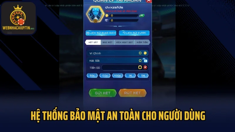 Hệ thống bảo mật an toàn cho người dùng