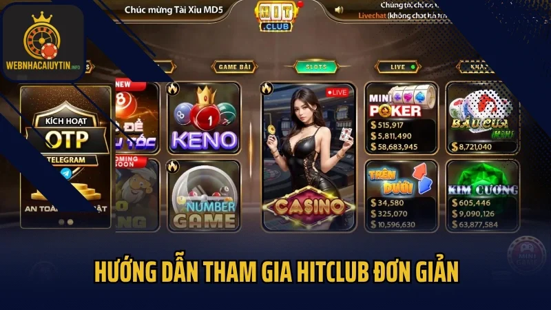 Hướng dẫn tham gia Hitclub đơn giản