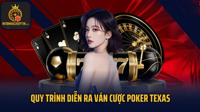 Quy trình diễn ra ván cược Poker Texas