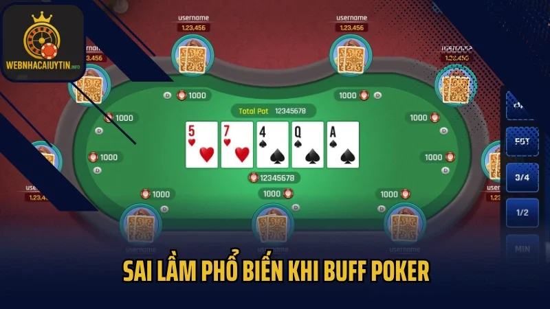 Sai lầm phổ biến khi Bluff Poker