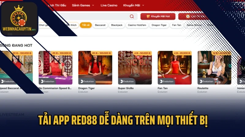 Tải app RED88 dễ dàng trên mọi thiết bị