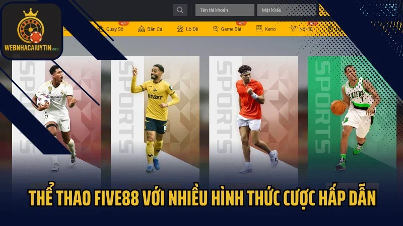 Thể thao Five88 với nhiều hình thức cược hấp dẫn