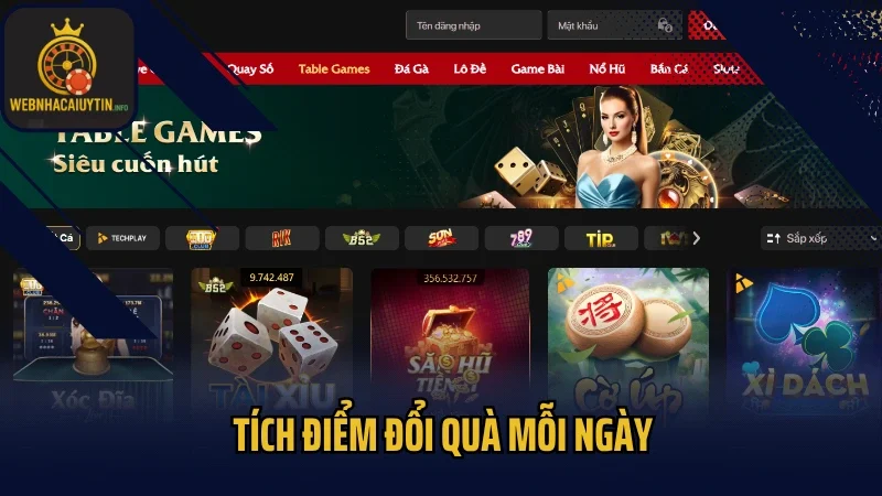 Tích điểm đổi quà mỗi ngày