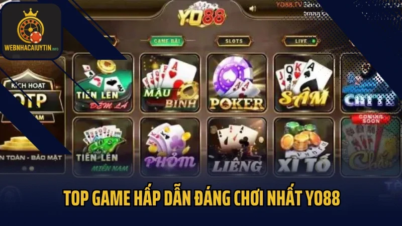 Top game hấp dẫn đáng chơi nhất Yo88