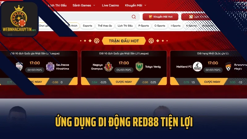 Ứng dụng di động RED88 tiện lợi